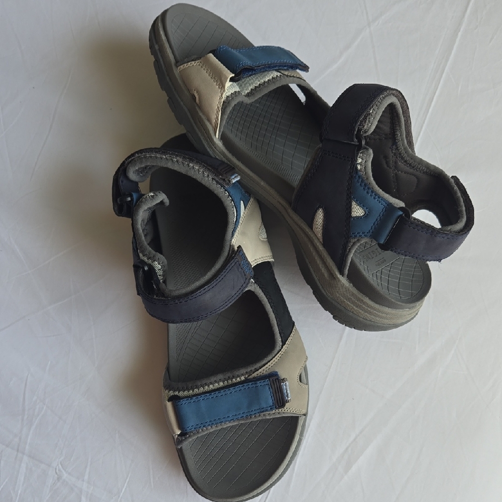 Earth Origins Blue and Gray Loafers with Slip-On Comfort